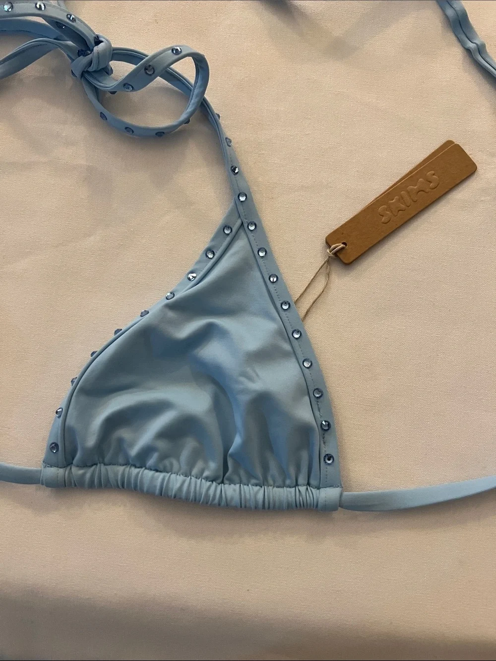 SKIMS RHINESTONE TRIANGLE BIKINI TOP